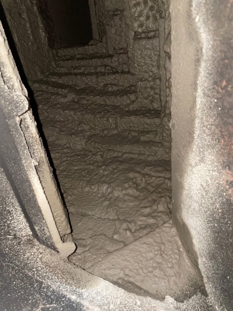 After: newly coated smoke chamber interior, Morristown, NJ